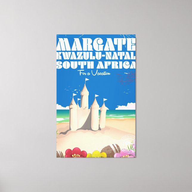 Margate, KwaZulu-Natal South Afrika-reseutskrift Canvastryck (Framsida)