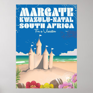 Margate, KwaZulu-Natal South Afrika-reseutskrift Poster