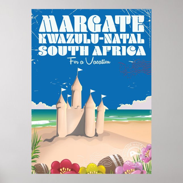Margate, KwaZulu-Natal Sydafrika reseskiss Poster (Framsidan)