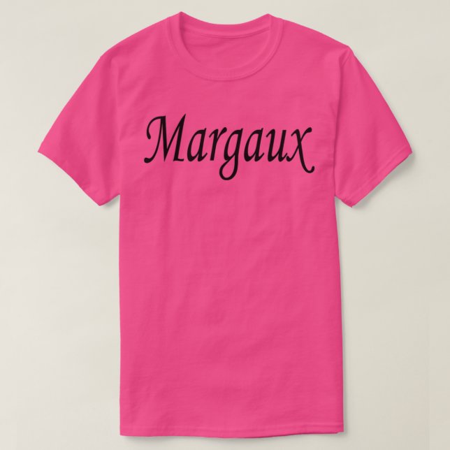 Margaux svart namn-text t shirt (Design framsida)