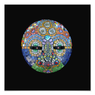 Marge Mosaic Mask Fototryck