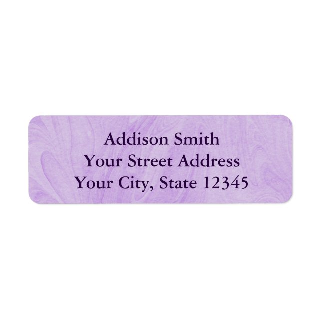 Marged Abstract Design | LILA Returadress Etikett (Framsidan)