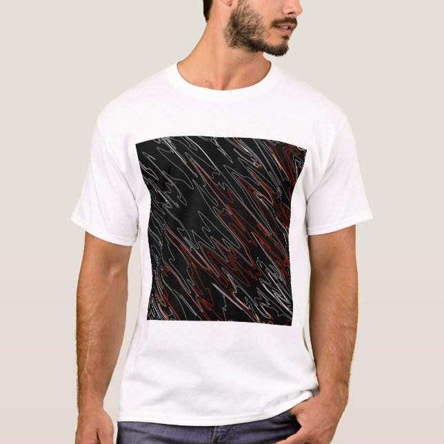 Marged Black Red T Shirt (Framsida)