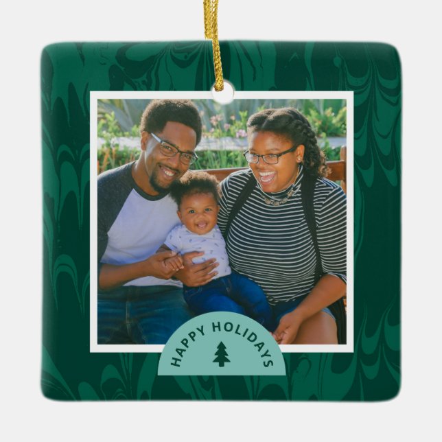 Marged Gräs jul Helgdag Photo Julgransprydnad Keramik (Framsida)