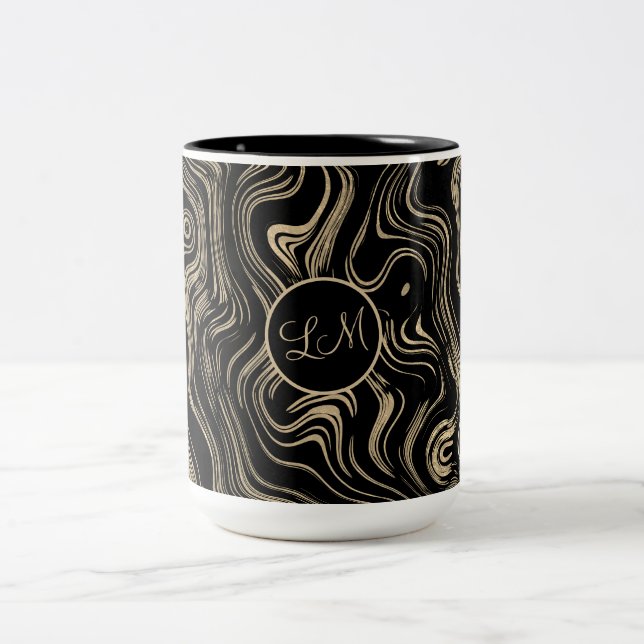 Marged Guld Personlig mugg (Center)