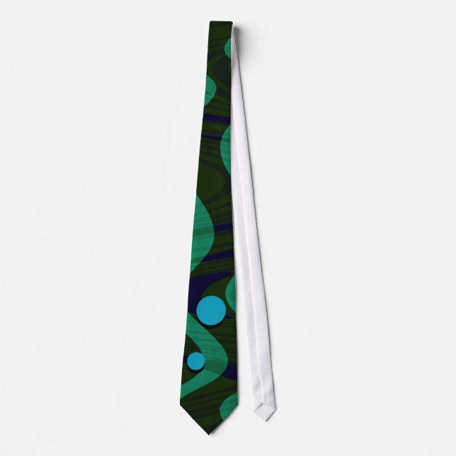 Marged Retro Blue Grönt Dot Wave Slips (Framsida)