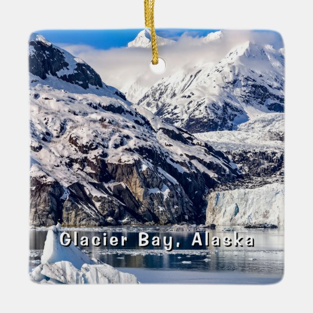 Margerie Glacier, Alaskas Glacier Bay, Julgransprydnad Keramik (Framsida)