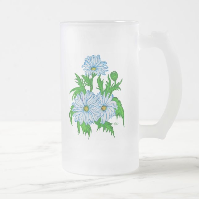 Margeriten Blume Frostat Ölglas (Höger)
