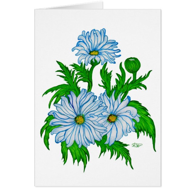 Margeriten Blume Hälsningskort (Framsidan)