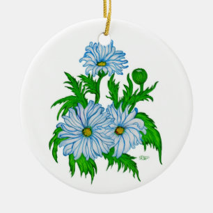 Margeriten Blume Julgransprydnad Keramik
