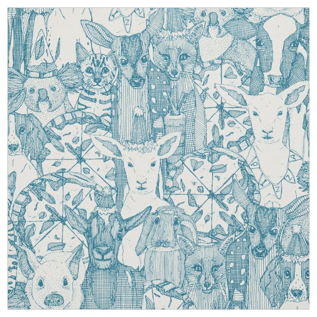 Margherita menagerie pizza party friock tyg (Provkarta)