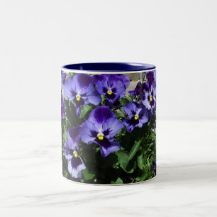 Margies Pansies Två-Tonad Mugg