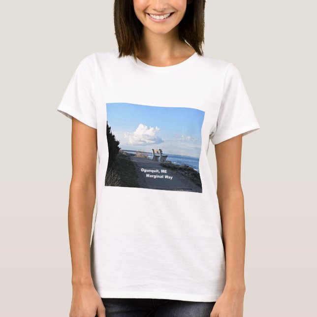 Marginal Way, Ogunexit, Maine T-shirt (Framsida)