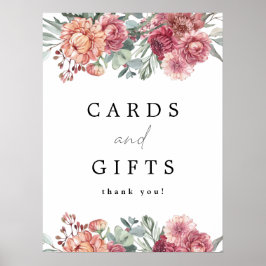 MARGOT Dammrosa Rosa Blommig Kort & Gåvor Poster