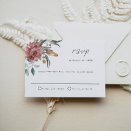 MARGOT Dusty Ro Blommigt Bröllop OSA Card Inbjudningar