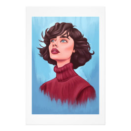 Margot Woman Painting Porträtt Poster