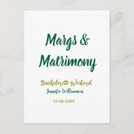 Margs and matrimony add name date bachelorette par vykort