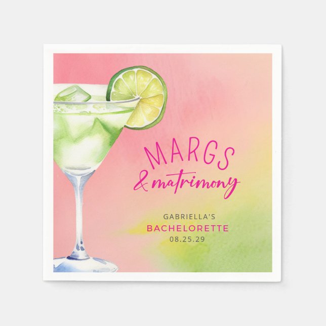 Margs and Matrimony Bachelorette  Pappersservett (Framsidan)
