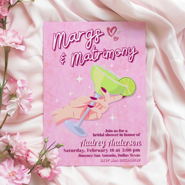 Margs and Matrimony - Bridal Shower Invitation Inbjudningar (Margs and Matrimony - Bridal Shower Invitation)