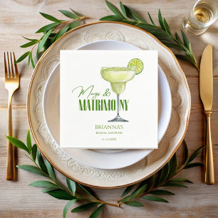Margs and matrimony bröllopsdusch monogram pappersservett