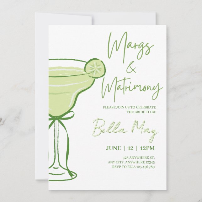 Margs & Bröllopsfestin Inbjudningar  (Framsida)