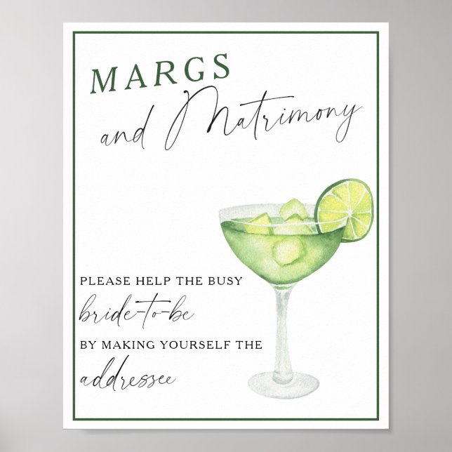 Margs & Bröllopshjälp till den stressade bruden Ad Poster (Framsidan)