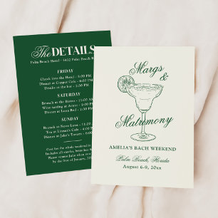 Margs & Matrimony Bachelorette Helg Inbjudningar