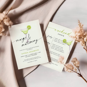 Margs & Matrimony Bachelorette Helg Itinerary Inbjudningar