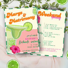 Margs & Matrimony Bachelorette Helg Itinerary Inbjudningar