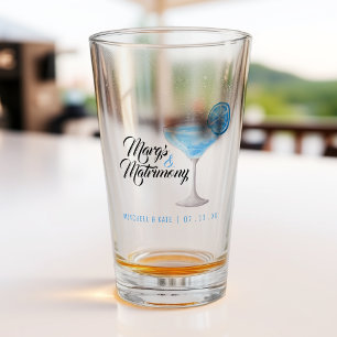 Margs & Matrimony Blå Margarita Bröllopsfest Glaskopp