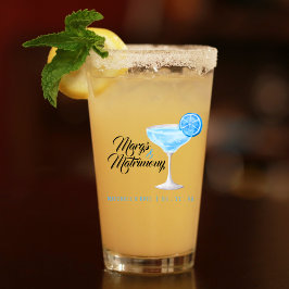 Margs & Matrimony Blå Margarita Bröllopsfest Glaskopp