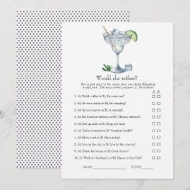Margs & Matrimony Bröllopsduschspel Inbjudningar