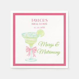 Margs & Matrimony Bröllopsfest Invitation Pappersservett
