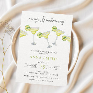 Margs & Matrimony Cocktail Modern Möhippa Inbjudningar