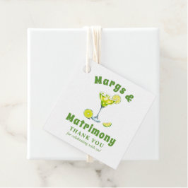 Margs & Matrimony cocktail möhippa Tack Gåvor Etiketter