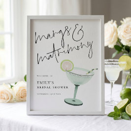 Margs Matrimony Cocktail Välkommen till Bröllopsfe Poster