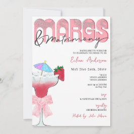 Margs & Matrimony Coquette Bow Bachelorette Party Inbjudningar