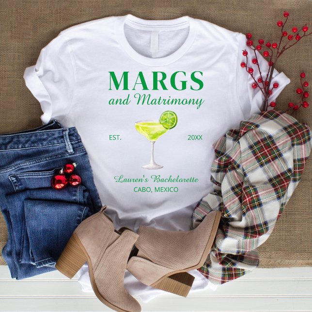 Margs & Matrimony final Fiesta Bachelorette Party T Shirt (Skapare uppladdad)