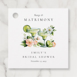 Margs & Matrimony Floral Bröllopsdusch Gåvor Etiketter