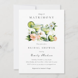 Margs & Matrimony Floral Bröllopsfest Inbjudningar