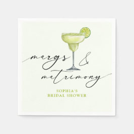 Margs & Matrimony Green Lime Bridal Shower Pappersservett