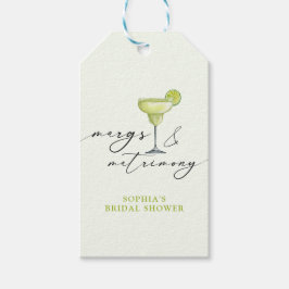 Margs & Matrimony Grön Lime Bröllopsdusch Presentetikett