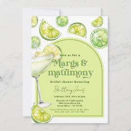 Margs & Matrimony Grönt Groovy Möhippa Inbjudningar