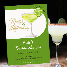 Margs & Matrimony Grönt White & Guld Möhippa Inbjudningar