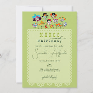 Margs & Matrimony Halloween Mexican Par Shower Inbjudningar