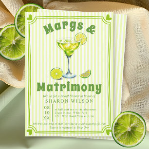Margs & Matrimony klotter kant bröllopsdusch Inbjudningar