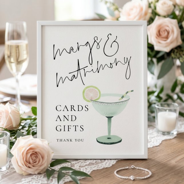 Margs Matrimony-kort Gåvor Tecken Bröllopsdusch  Poster (Skapare uppladdad)