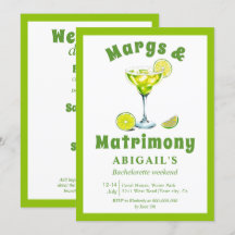Margs & Matrimony lime green bachelorette helg