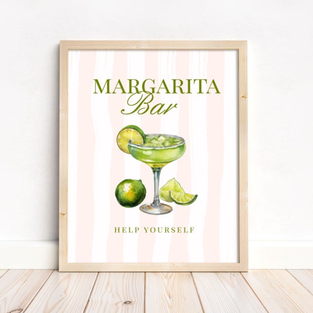 Margs & Matrimony Margarita Bar Sign Poster (Skapare uppladdad)