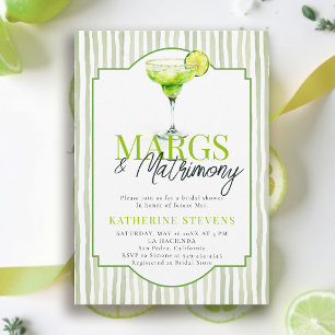 Margs Matrimony Margarita Bistro Bröllopsdusch Inbjudningar